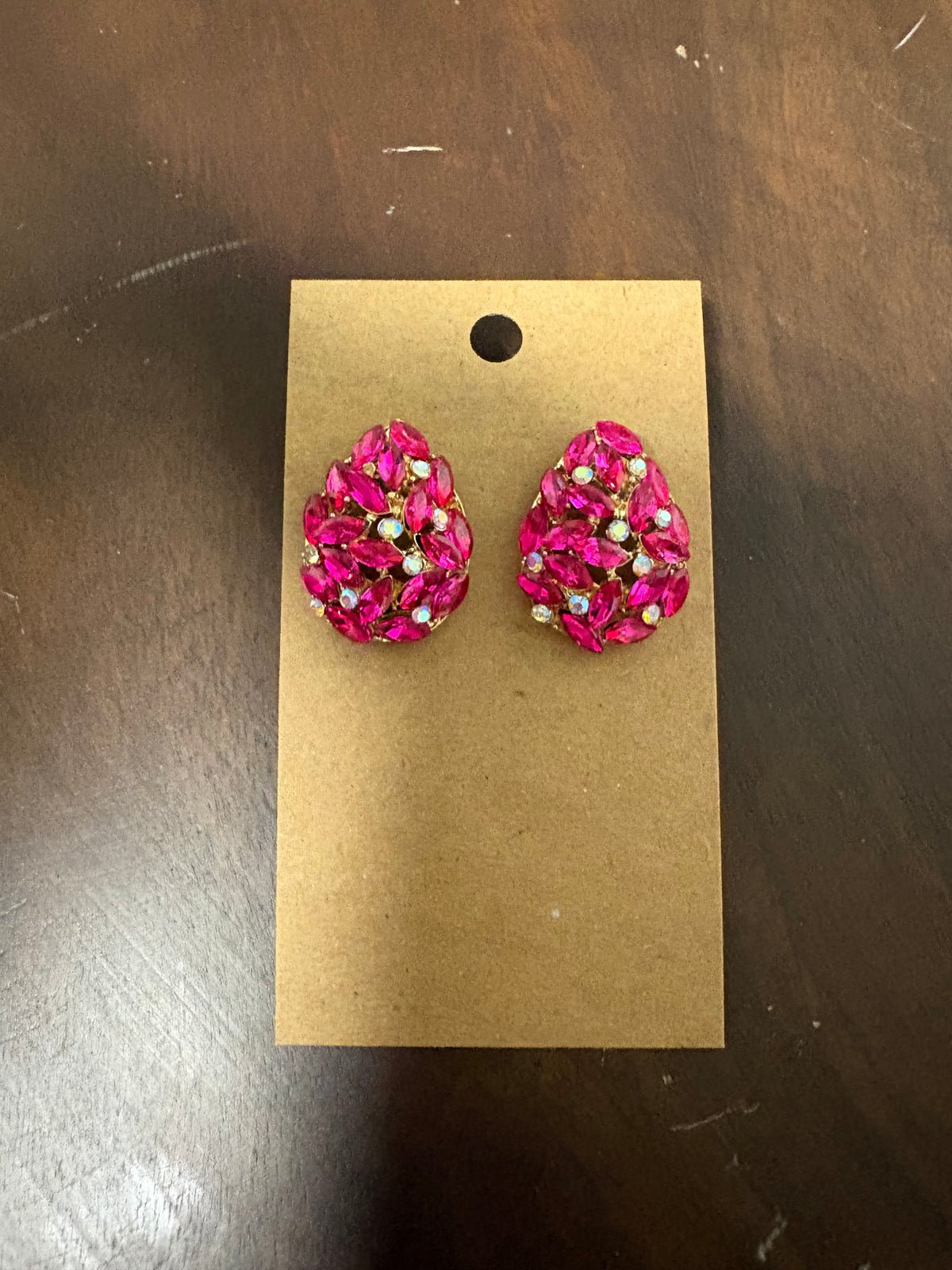 Formal Earrings Hot Pink Mini Teardrop