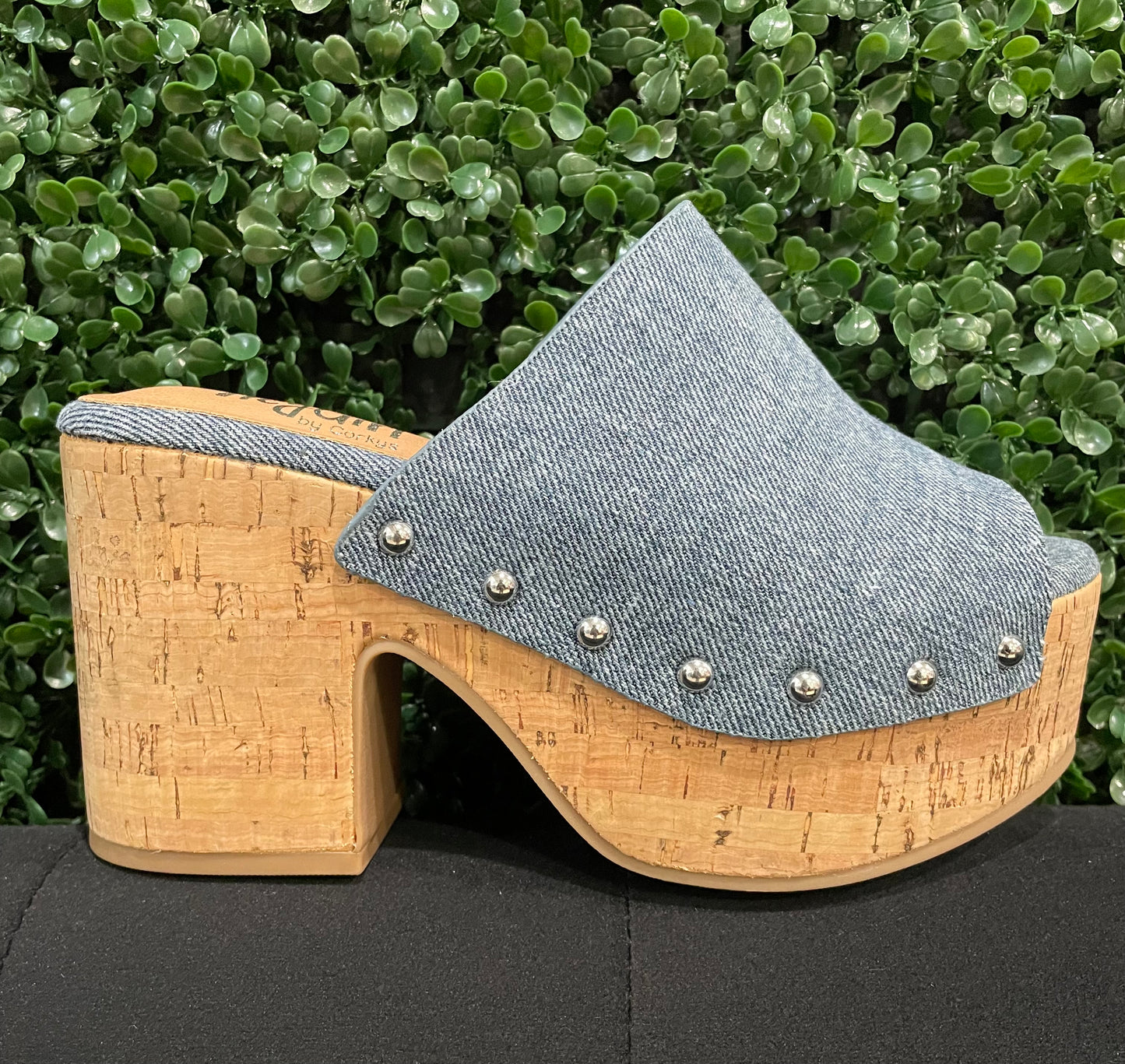 Corkys Bada Bing Wedges- Denim