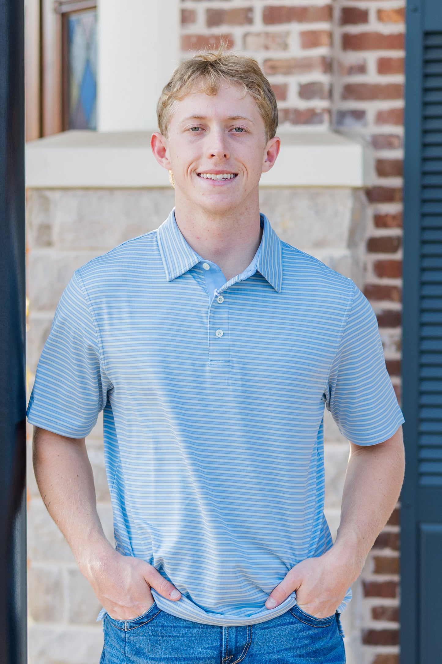 Scoreboard Stripe Polo - Tidewater