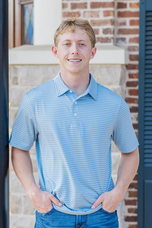 Scoreboard Stripe Polo - Tidewater