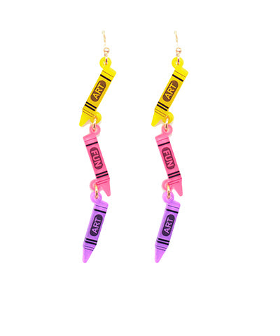 Crayon Teacher Earrings