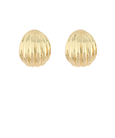 Gold Ribbed Cuff Hoop