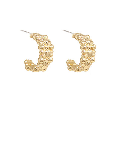 Textured Bubbled Metal Hoops