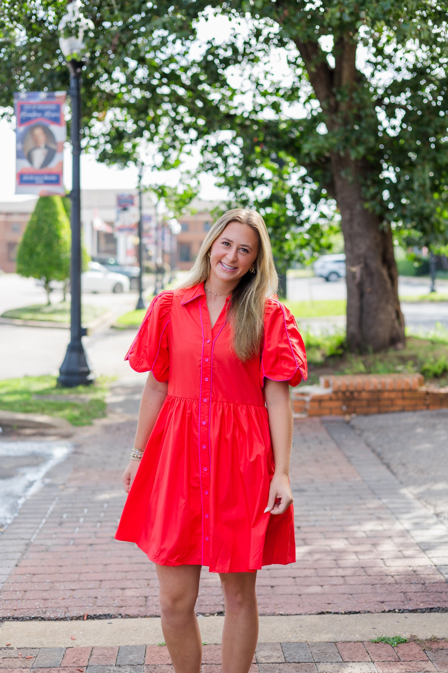 She Wants Flowers Dress - Red