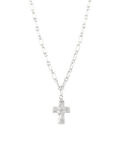 Cross Pendant Oval Chain Necklace