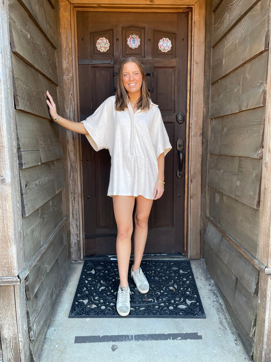 Ready for Anything Romper - Cream