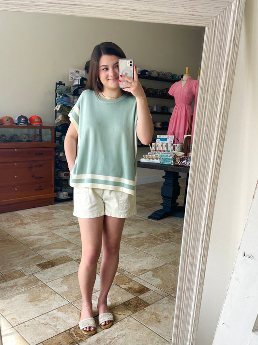 Pretty Soul Top -  Sage