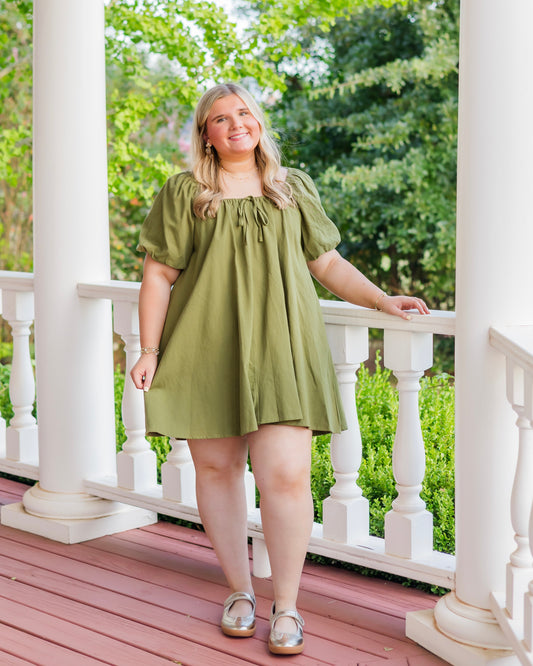 Lunch Date Dress - Olive