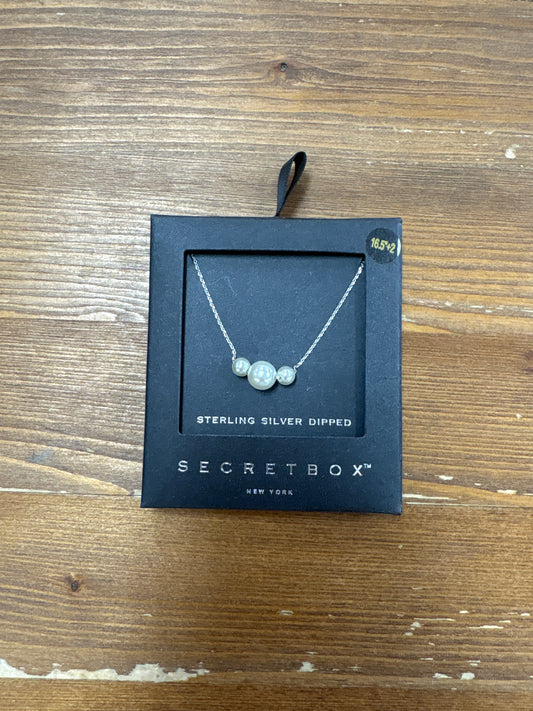 Genuine Pearl Necklace - Silver