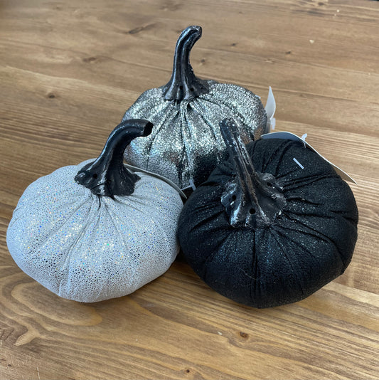 4in Metallic Pumpkin Decor