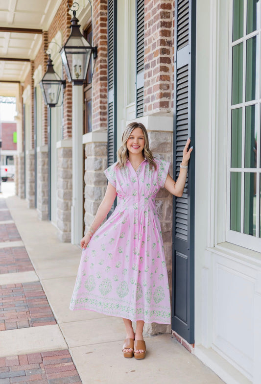 My Saving Grace Midi Dress - Pink