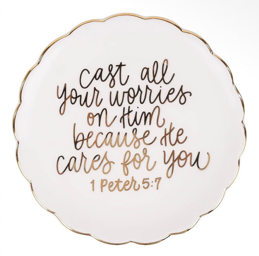 He Cares For You Trinket Tray