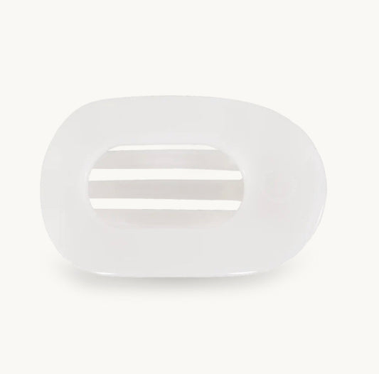 Teleties Medium Coconut White Flat Clip