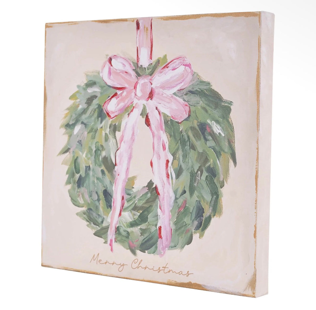 Merry Christmas Wreath Canvas