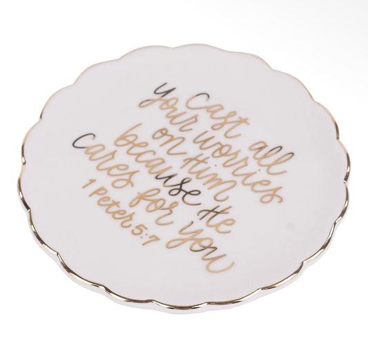 He Cares For You Trinket Tray