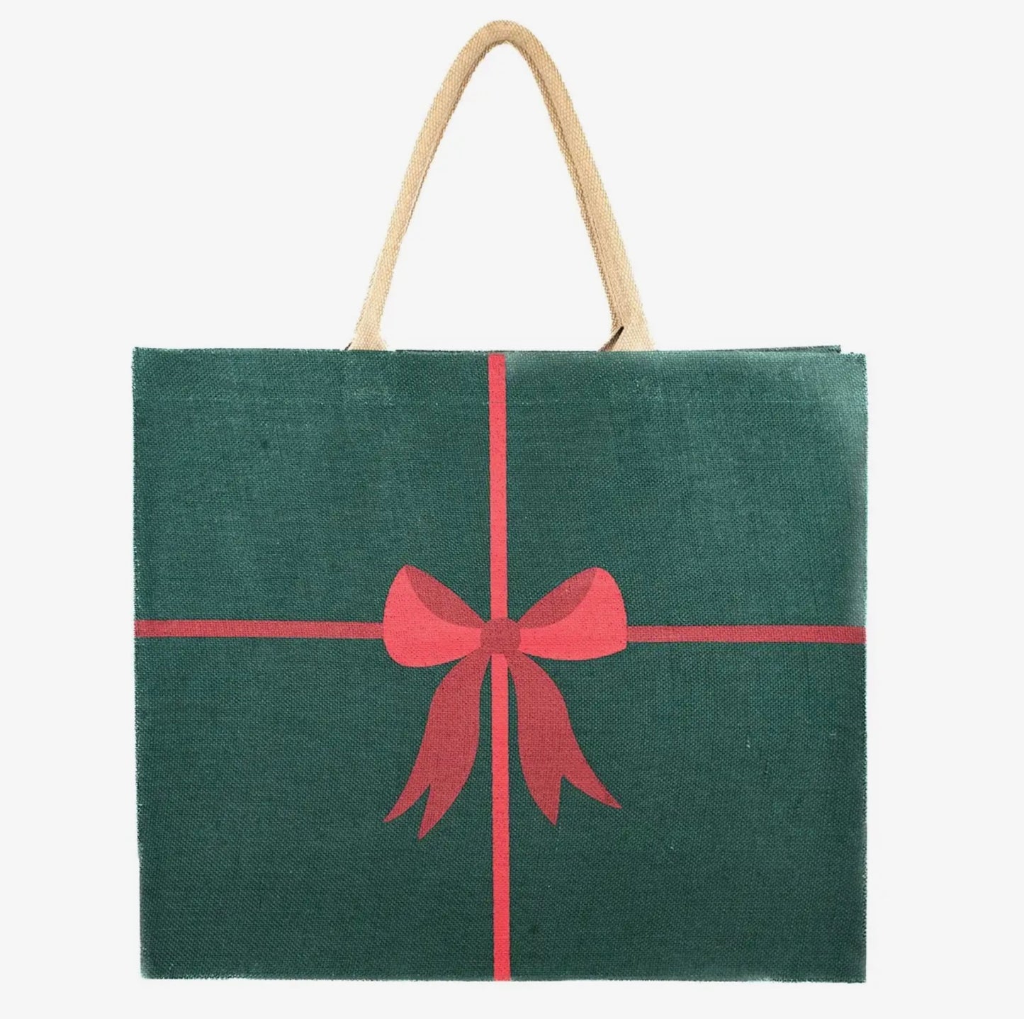 Christmas Bow Juco Carryall Tote