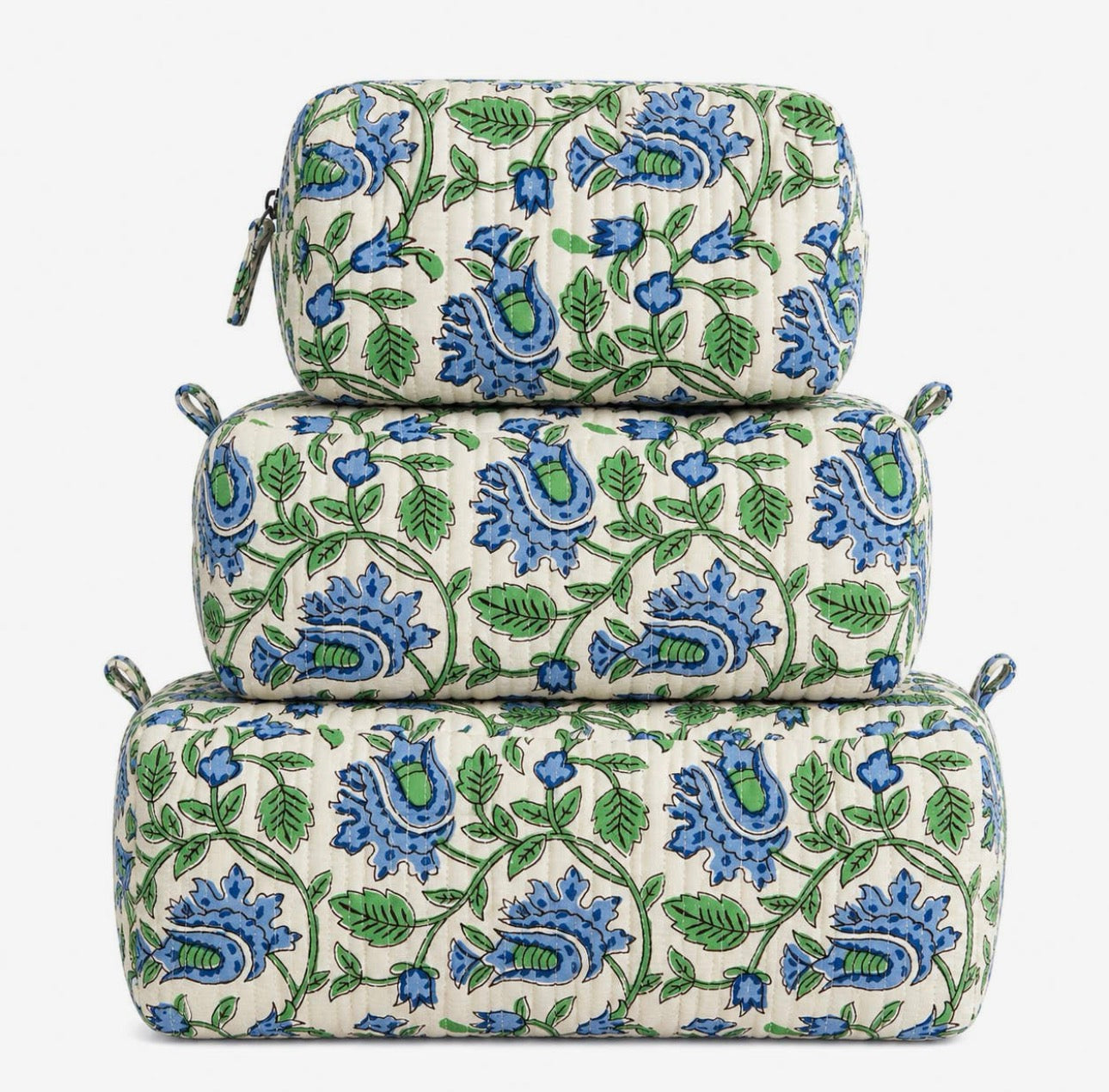 Blue Paisley Quilted Bag - 3 in 1