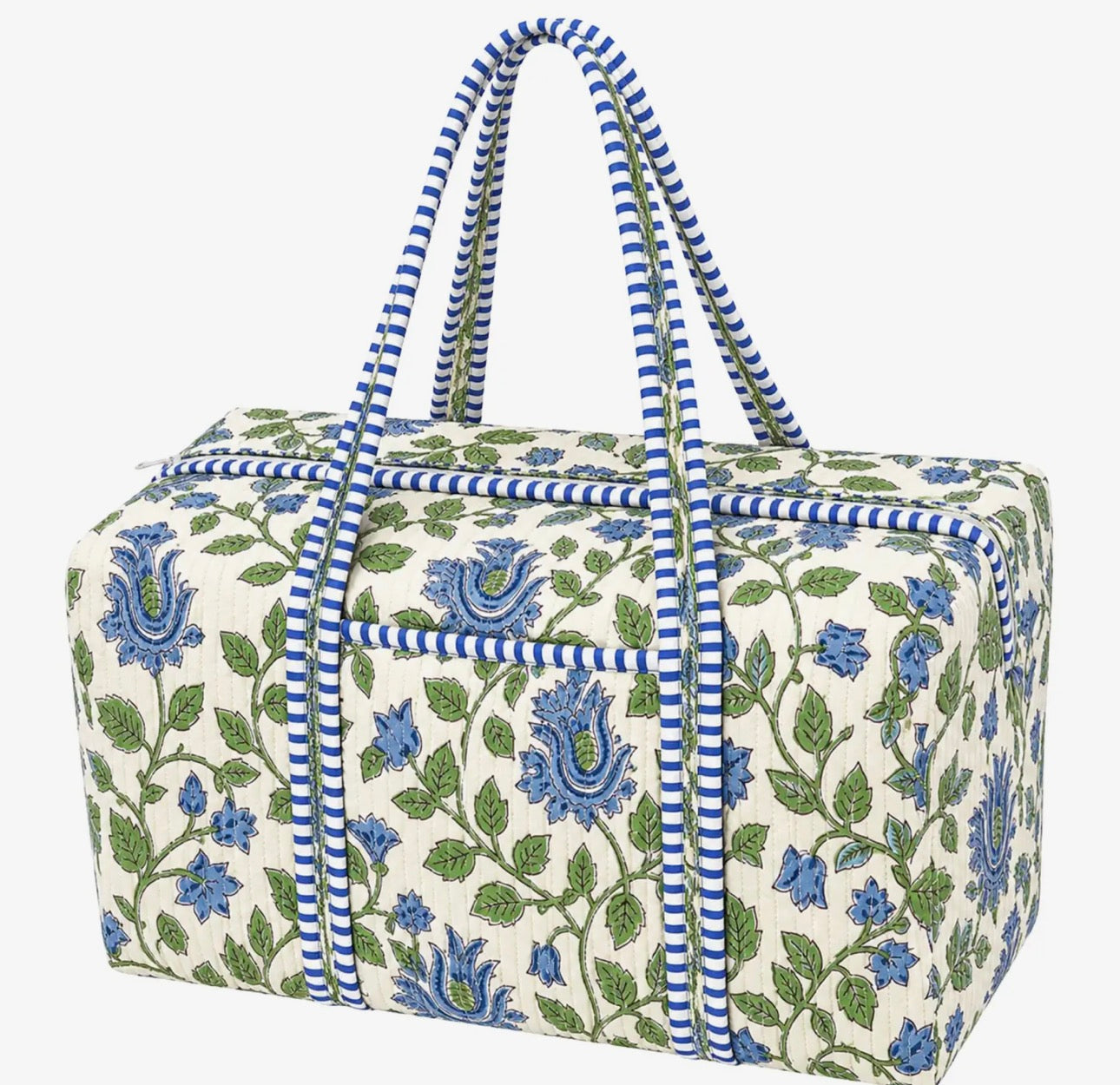 Blue Paisley Quilted Bag - Duffel