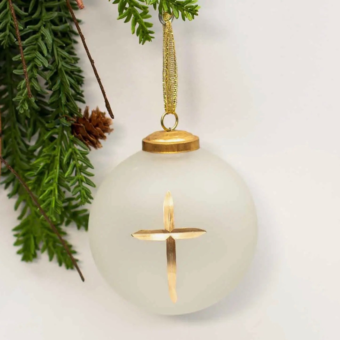 Cruix Glass Ball Ornament 4”
