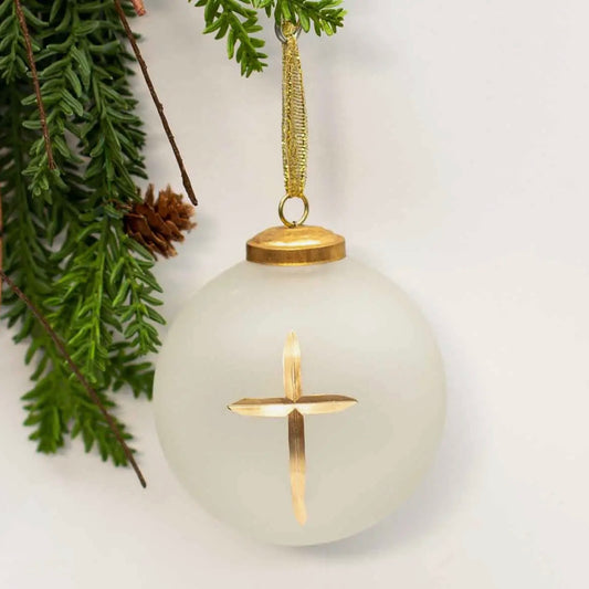 Cruix Glass Ball Ornament 4”