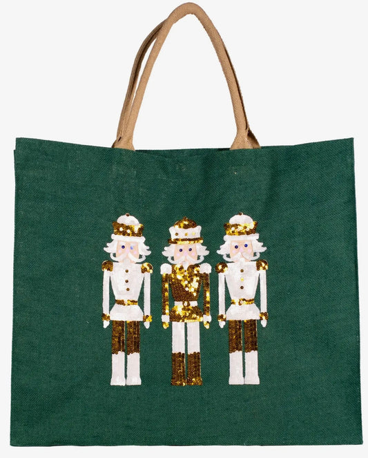 Alpine Nutcracker Sequin Juco Carryall Tote