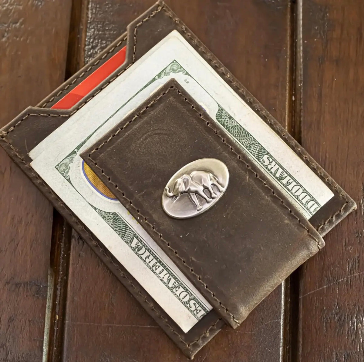 Alabama Crimson Tide Collegiate Magnetic Leather Wallet - Big Al