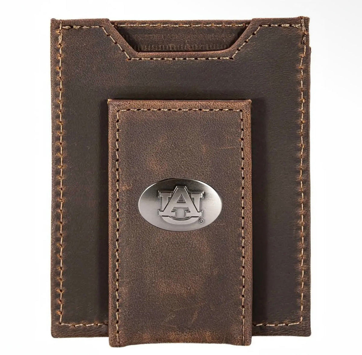 Auburn Tigers Collegiate Magnetic Leather Wallet - AU