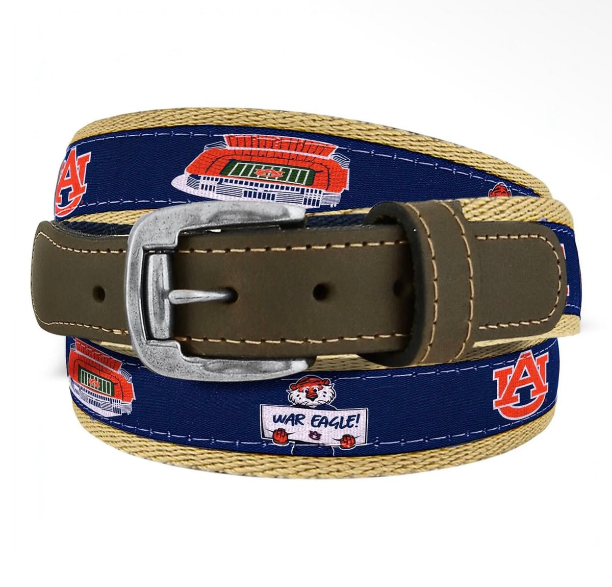 Auburn Tigers Collegiate Stadium Woven Belt