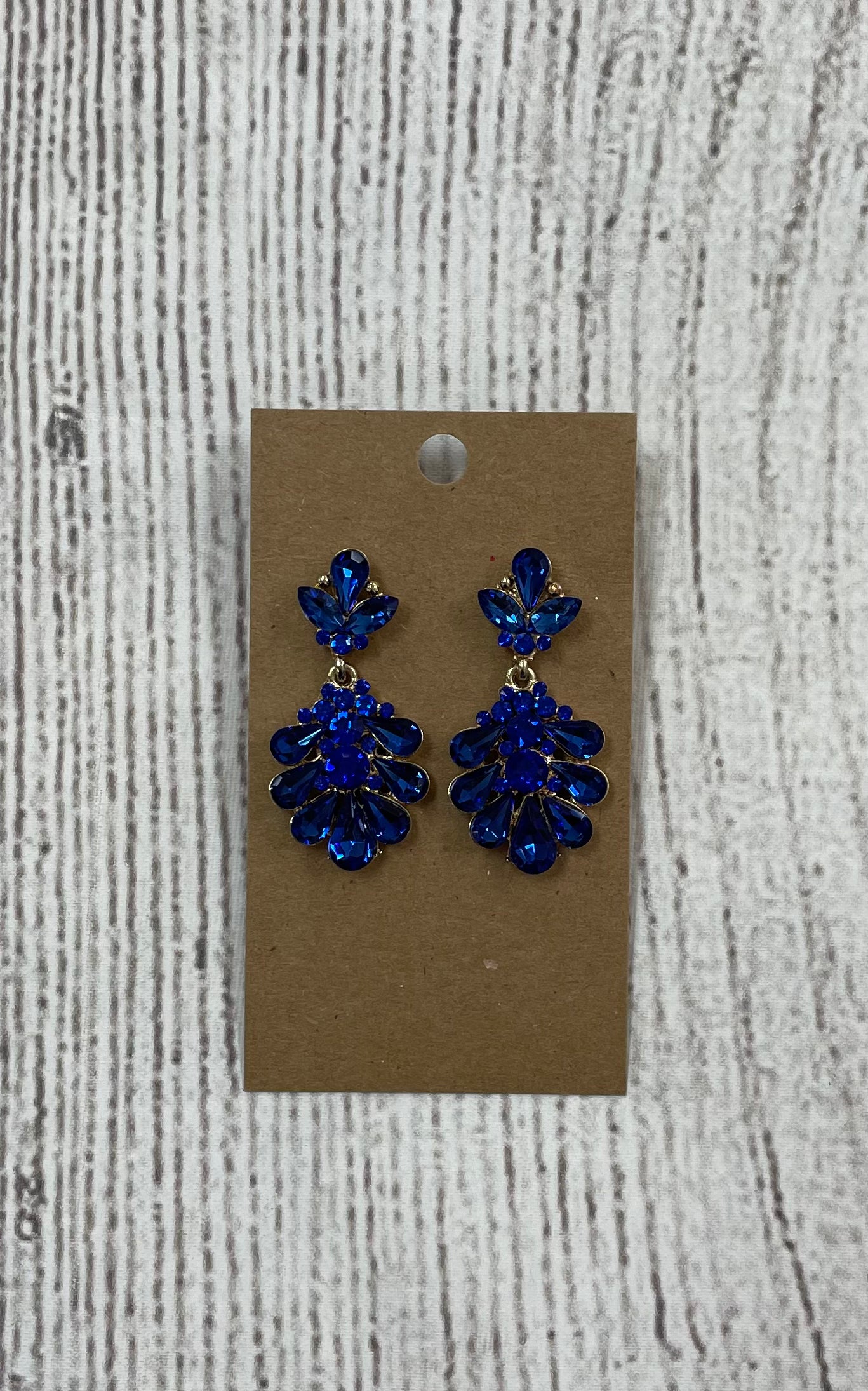 Formal Earrings Blue Small Multi Stone