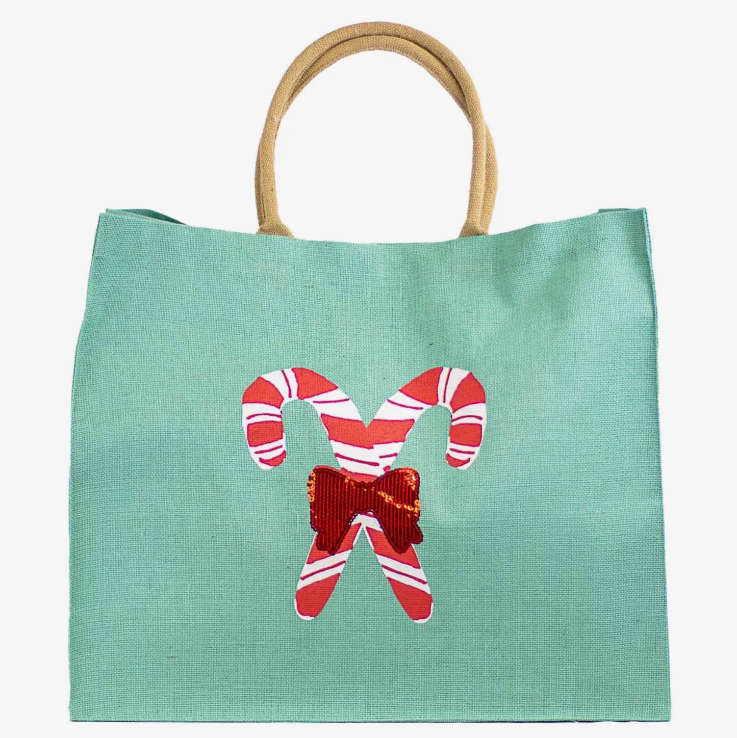 Candy Cane Juco Carryall Tote