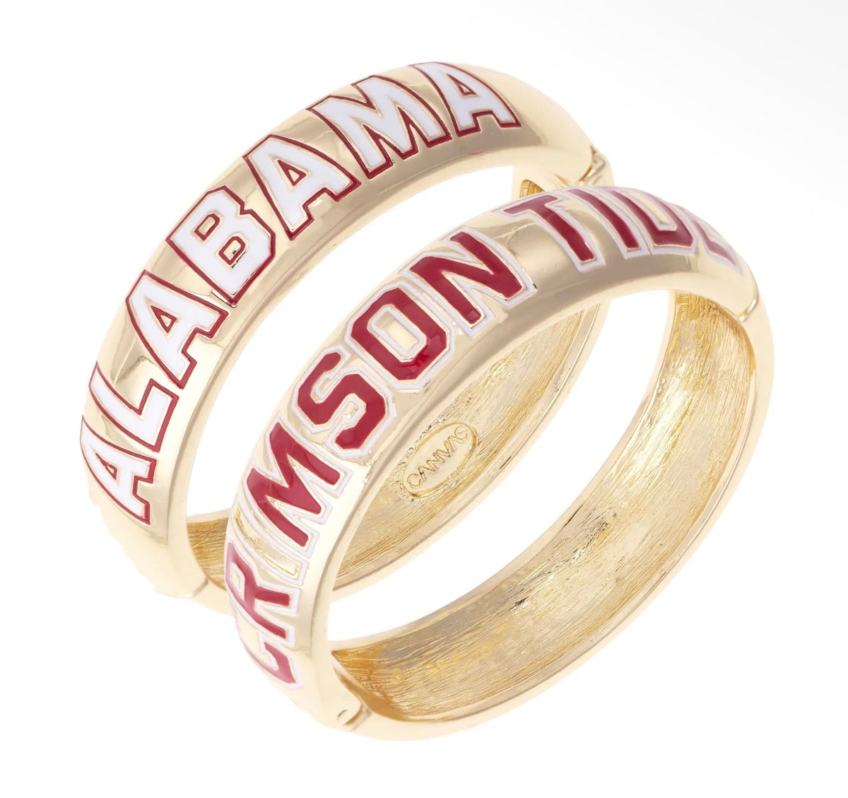 Alabama Crimson Tide Polished Metal Hinge Bangle