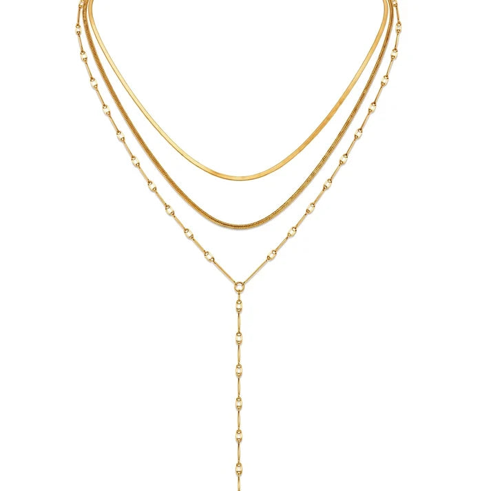 Ellie Vail Anarosa Layered Lariat Necklace