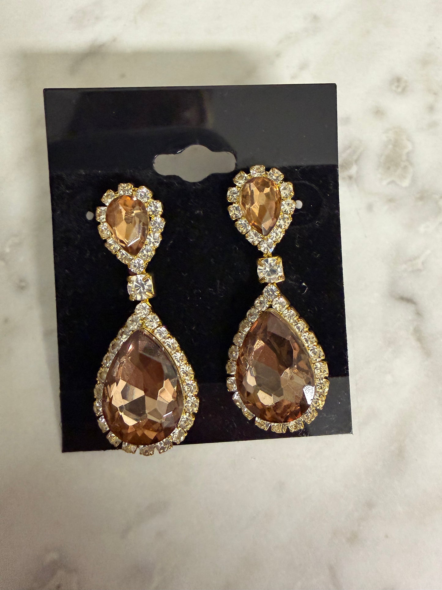 Formal Earrings Amber Drop