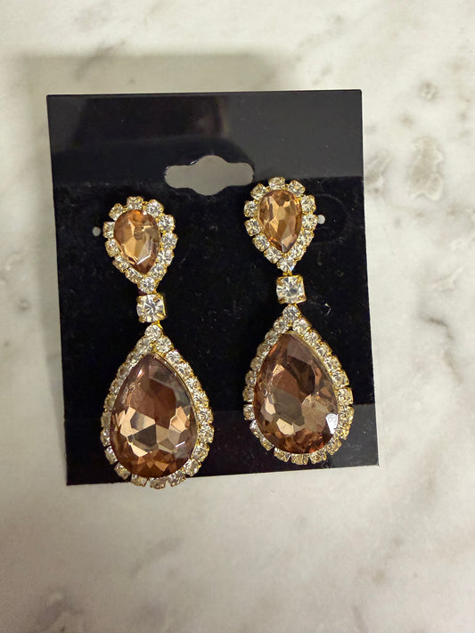 Formal Earrings Amber Drop