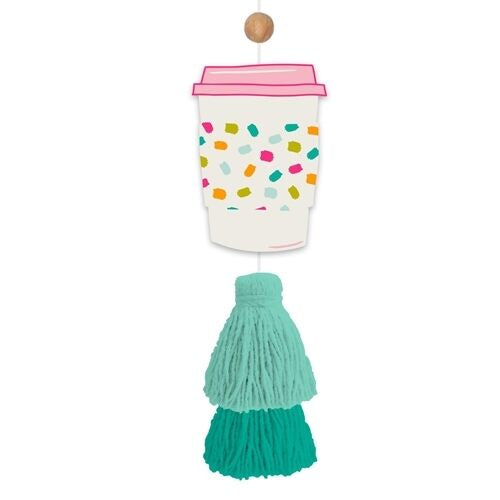 Mary Square Air Freshener - Confetti Coffee Cup