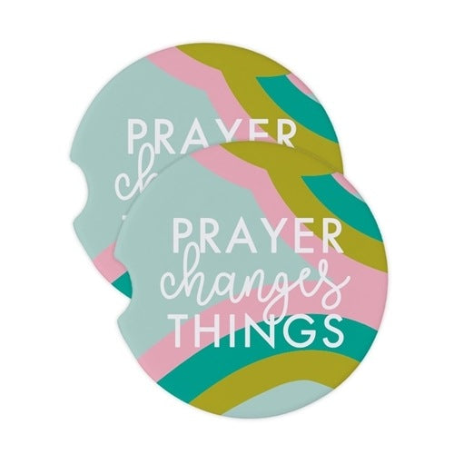 Car Coasters - Prayer Changes Things