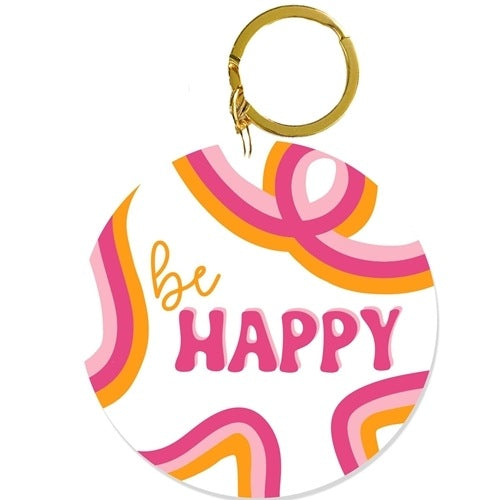 Acrylic Keychain - Be Happy