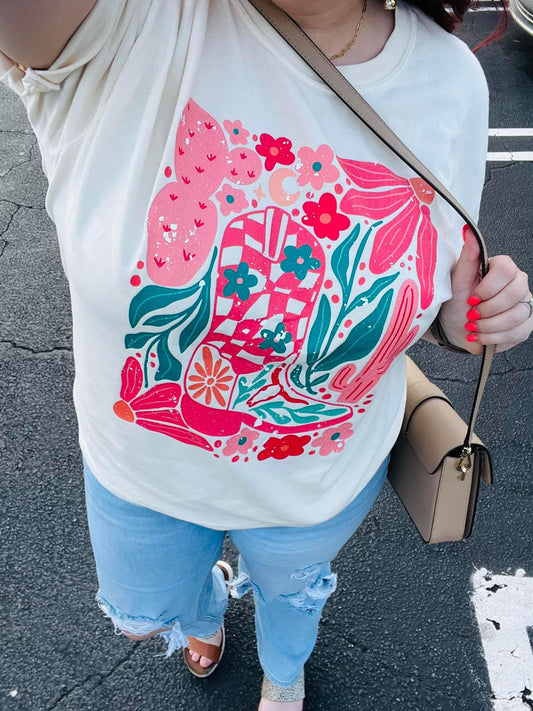 Pink Cowgirl Tee