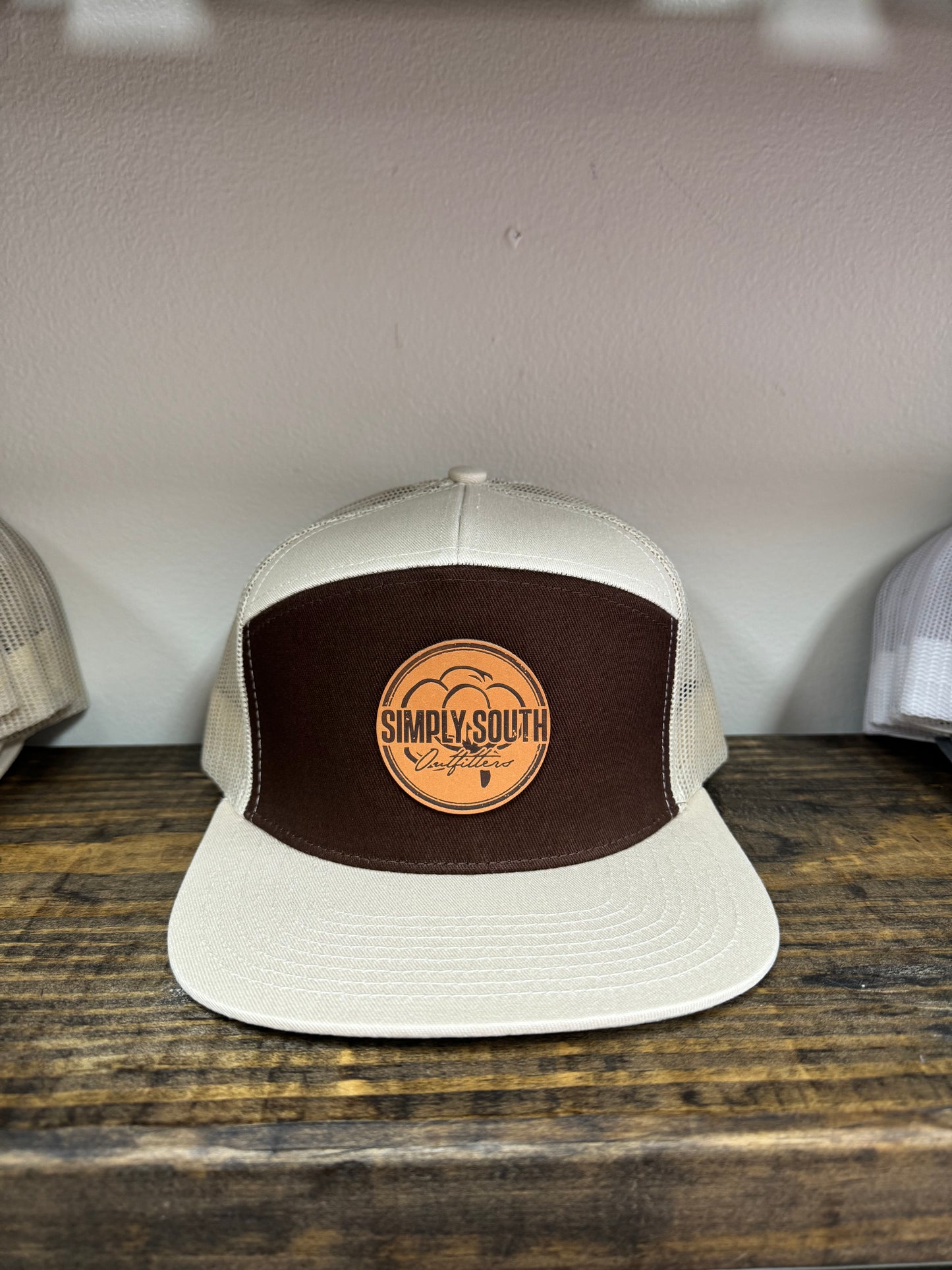 Tan and Brown 7Panel SSO Hat