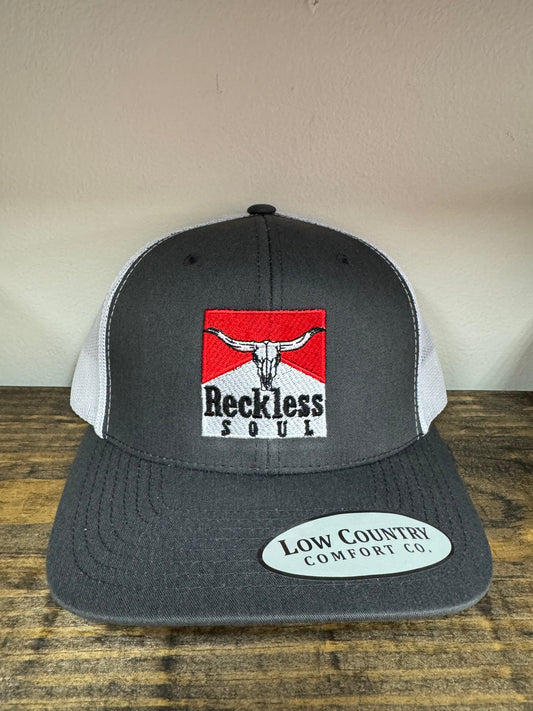 Grey/White Skull Reckless Soul Hat