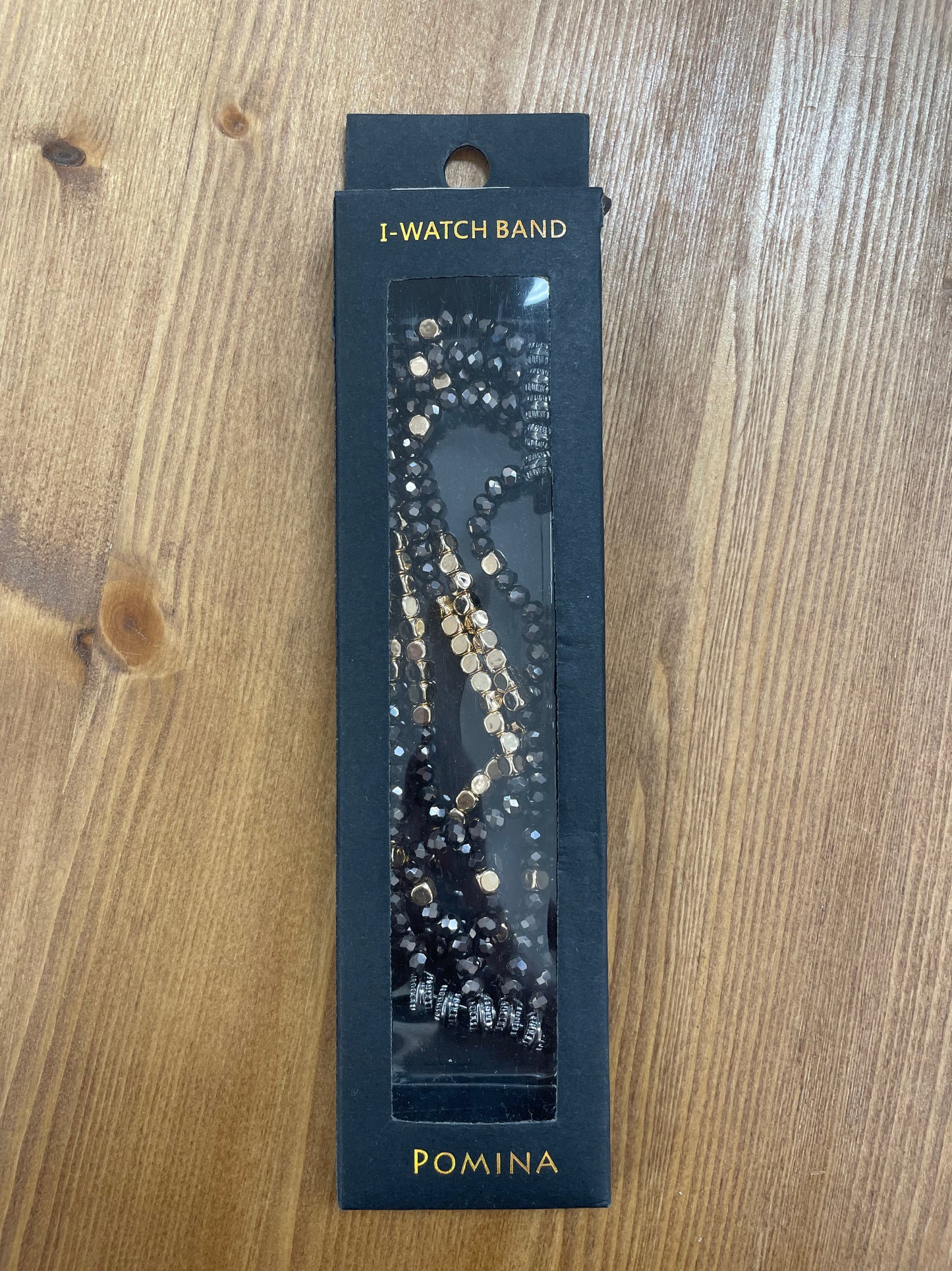 Black Beaded Watch Band