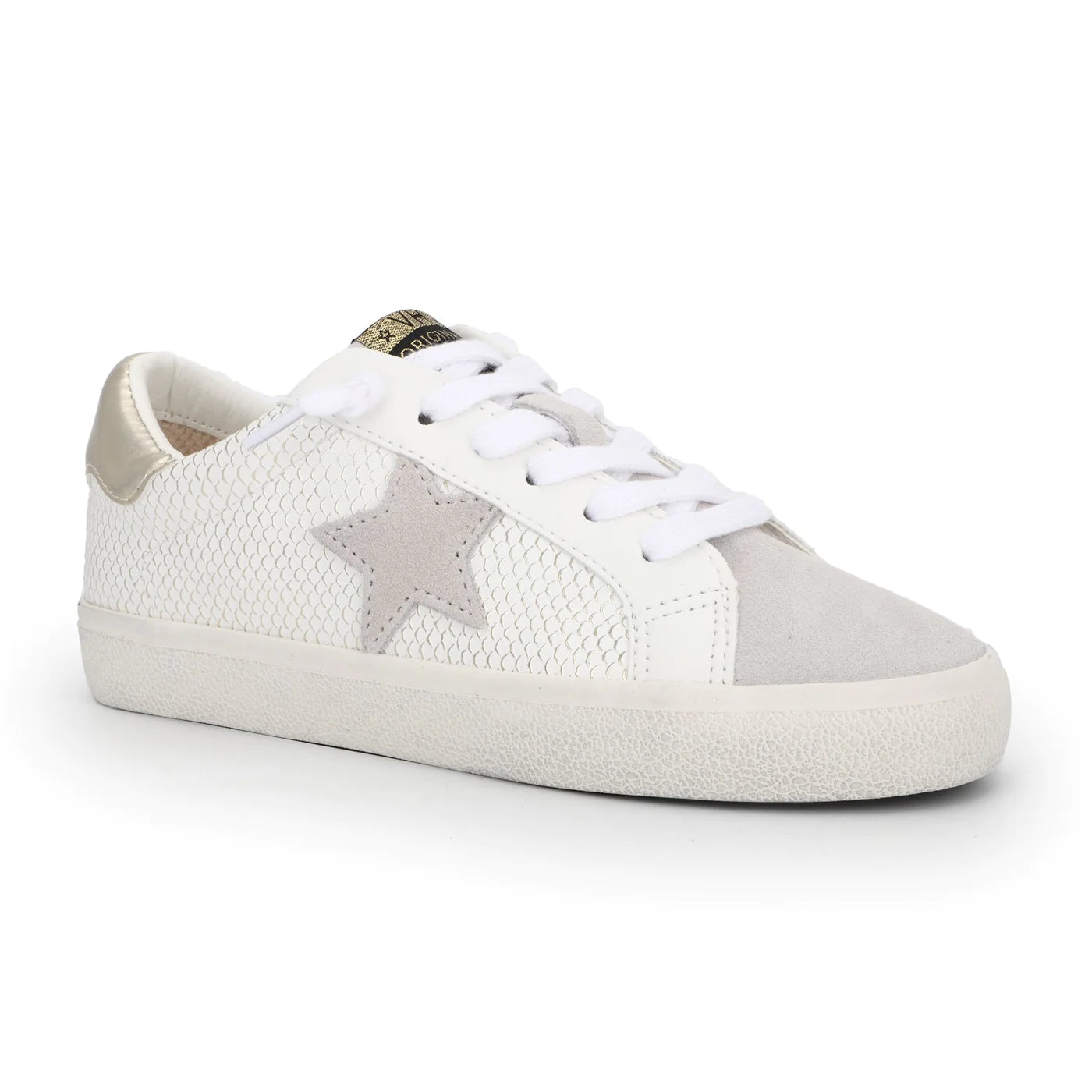 Vintage Havana Kate White Gold Snake Sneaker