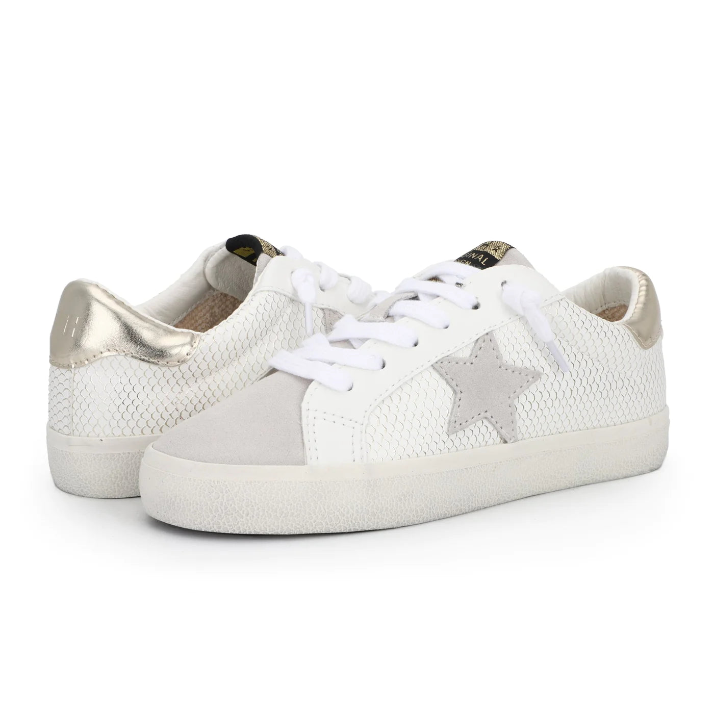 Vintage Havana Kate White Gold Snake Sneaker