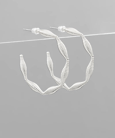 Textured Edged Hoops