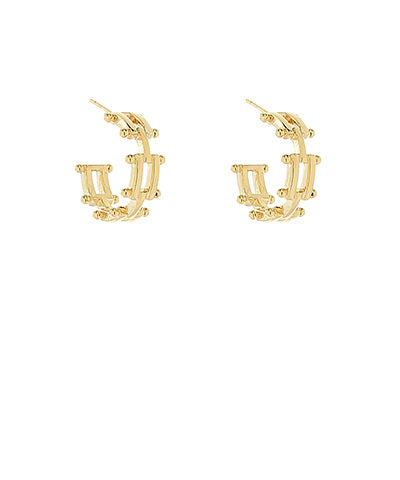 Textured Fence Shape Hoops