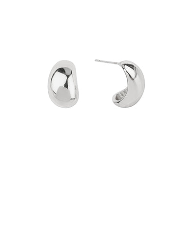 Puffy Oval Half Hoops