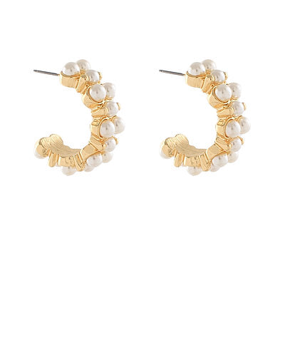 Layered Pearl Hoops