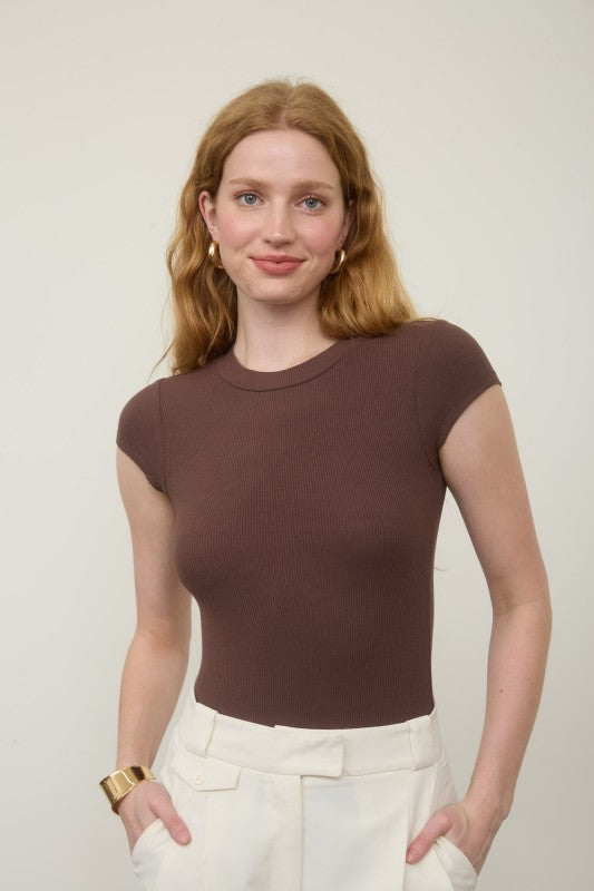 Meet Me in the Middle Bodysuit - Chocolate