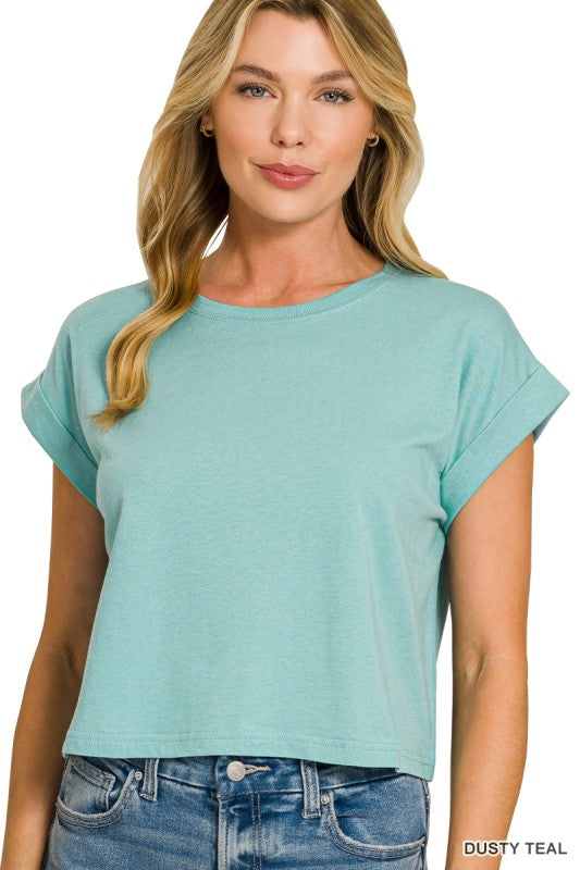 Relax and Repeat Tee -  Dusty Teal