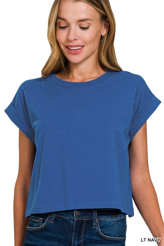 Relax and Repeat Tee - Lt Navy
